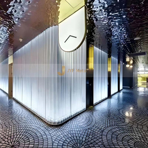 Hoja de acero inoxidable decorativa J219 estampada/efecto ondulado de agua para decoración de techo - Product Image 5