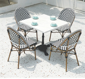 <span class=keywords><strong>Chaise</strong></span> en rotin durable de haute qualité en gros ensemble de meubles modernes <span class=keywords><strong>sans</strong></span> <span class=keywords><strong>accoudoir</strong></span> chaises de dîner en plein air - Product Image 4