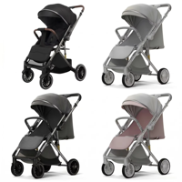 Voitures pour bébés. Poussette pliable légère Kinderwagen pour bébé de 0 à 3 ans, peut s'asseoir, s'allonger, poussette double sens pour bébé