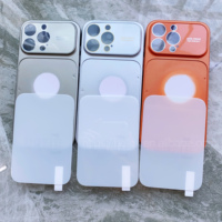 Coque de téléphone vierge en verre couleur orange pour impression UV, compatible iPhone 17 Pro Max, 17 Pro, 17 Air, avec feuille de verre trempé