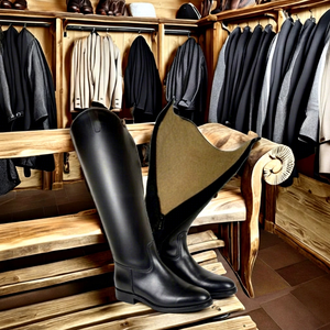 Primo Equine Men's Mini English Leather <b>Half</b> <b>Chaps</b> for Horse Riding Pakistan Model P-AB-8667 - Product Image 1