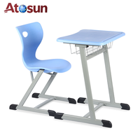 Vente en gros d'usine - Mobilier scolaire pour salles de classe - Ensemble moderne de bureau et chaise scolaire en plastique