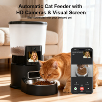 Distributeur automatique de nourriture pour animaux de compagnie intelligent à double caméra, contrôle par application WiFi, distributeur de nourriture pour chats et chiens avec appel vidéo bidirectionnel
