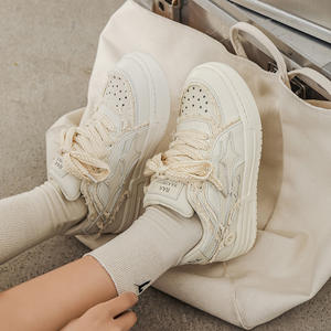 Niche design chaussures pour femmes printemps et automne nouvelles chaussures de pain à semelles épaisses chaussures de planche décontractées de sport de météore cassées - Product Image 3