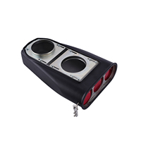 Volets ronds réversibles simples/doubles Quad en aluminium lisse noir pour carburateurs simples/doubles à 4 barils avec col de 5 à 1/8 pouces