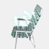 Chaise pliante de camping d'extérieur style bandage, vente directe usine, chaise de plage portable avec dossier, chaise de loisirs en métal pour bureau