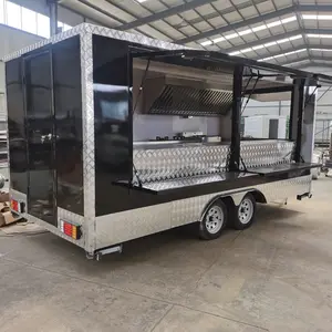 stainless steel food trailers fully equipped us standards ice cream trucks gasoline with water system for sale in usa