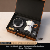 Coffret Cadeau Deluxe d'Outils de Barista - Ensemble Complet d'Appareils de Préparation du Café Premium - Accessoires de Café Gourmands avec Logo Personnalisé