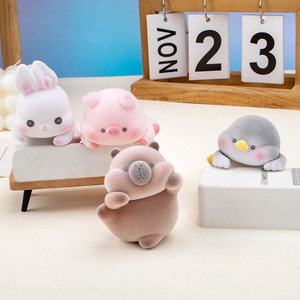 ตุ๊กตาสัตว์น่ารักทำจากเรซิ่น PVC ของตกแต่งขนาดเล็กสำหรับบ้าน สำนักงาน โต๊ะทำงาน ของขวัญ - Product Image 1