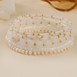 <span class=keywords><strong>Kauri</strong></span> Peach Mood People's Day Bracelet perles de verre blanc Bracelet de perles Ensemble de bijoux six pièces pour amoureux Forme de clé/Bracelets Cadeaux - Product Image 2