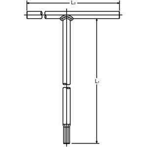 KOKEN - 157HE-8 Llaves en T cromadas largas hexagonales-LLAVES EAN 4991644211579 LLAVES HEXAGONALES DE LA T-HANDLE - Product Image 2