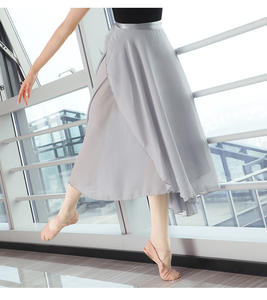 Горячая распродажа: Женская длинная шифоновая юбка-балетка с завязками на талии для танцевальных тренировок и выступлений - Product Image 6