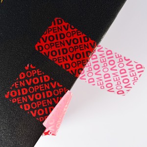 Cinta de Seguridad Vizlent Roja con Sello de Seguridad a Prueba de Manipulación, Impermeable si se Abre, Etiqueta de Seguridad de Papel, Rollo de Etiquetas Adhesivas - Product Image 4