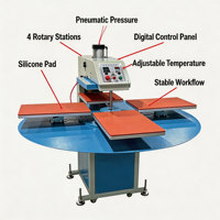 Presse à Chaud Rotative Semi-Automatique Pneumatique CE Certifiée 40x60cm pour Impression DTF – Nouveau Modèle Grand Format