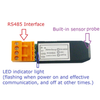 Sensor Suhu dan Kelembapan Eletechsup N434E01 dengan NTC Terintegrasi, RS485, Modbus RTU, Monitor PLC, dan Layar Konfigurasi Panel Sentuh