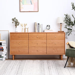 Commode à neuf tiroirs Cloud Nine en bois de chêne, meuble de rangement polyvalent pour chambre à coucher - Product Image 4