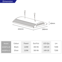 Vente flash - Lumière LED pour aquarium à spectre complet, contrôle par application, RGB+UV, Aquascape, Week Aqua A430 Pro
