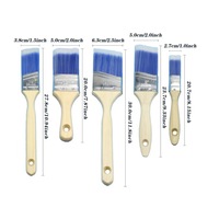 Pinceaux d'angle 5 pièces – Ensemble de pinceaux biseautés de 1 à 2,5 pouces pour moulures, murs, armoires, outils de peinture intérieure et extérieure