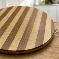 Planche à découper en bambou écologique, facile à nettoyer, durable, robuste, avec trou de suspension, gain de place en cuisine, préparation de viande et de légumes