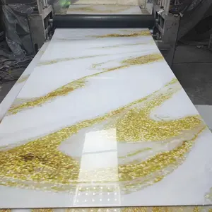 3D-Druck Marmorplatte UV-Beschichtung PVC-Marmor Wand platte hoch glänzende Platten UV-Wand paneele