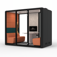 Bureau moderne Cabine téléphonique Pod Salle acoustique Insonorisée pour réunions commerciales Espace privé Immeuble de bureaux modulable