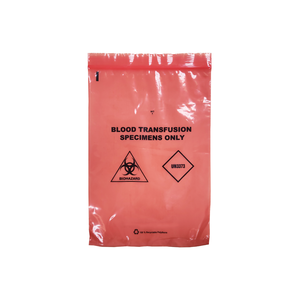 Biohazard-Probe 6x10 Zoll/15,2x24,2 cm Gefrier-Kühl-Druck verschluss oben Benutzer definiertes Logo Druck labor Proben lagerung - Product Image 1