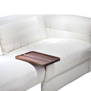 Pengzhan Wooden <b>Sofa</b> <b>Tray</b> Solid Wood Beverage <b>Tray</b> For Living Room Modern Minimalist Design Multi Function - Product Image 1