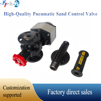 Vanne de contrôle d'abrasif pneumatique premium pour réservoir de sablage, vanne de régulation de débit de sable pour l'élimination industrielle de la rouille métallique