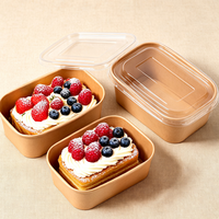 Boîte alimentaire longue jetable et portable pour les fournitures des vendeurs de nourriture de rue, boîte alimentaire longue compostable à base de plantes pour la restauration verte