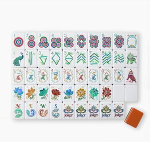 Ensemble de Mahjong américain professionnel prêt pour les tournois avec 160 tuiles, tapis de Mahjong et organisateur - Product Image 3
