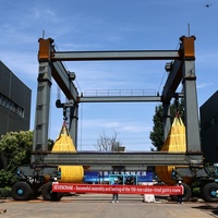SEVENCRANE 40t Rubber Tyred Gantry Crane Tugas Berat Elektrik untuk Pelabuhan dan Area Kontainer