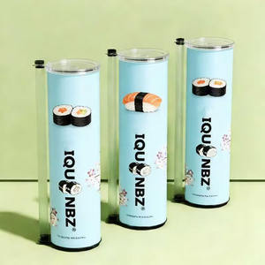 可生物降解食品级寿司盒包装，带哑光层压 - 可定制纸板桶包装制造商 - Product Image 3