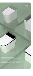 833 Toilette intelligente ronde blanche au design moderne et élégant, avec fonction de chasse d'eau intégrée en cas de panne de courant et lumière nocturne - Product Image 4