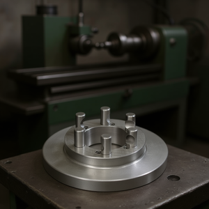 Adaptador de Montaje Metálico de 5 Pines Fervi Chuck Flange con Pasadores para Herramientas de Torno - Product Image 3