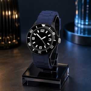 Reloj de Cuarzo Sekonda Dive para Hombre de 38 mm en Negro con Pantalla Analógica y Correa de Silicona Azul 30188 - Product Image 1
