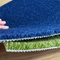 Herbe verte 6-8mm épaissie utilisation commerciale/résidentielle B1 niveau ignifuge couverture complète coude fil tapis tapis ensembles