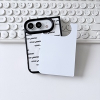 Nouvelle coque de téléphone 2D par sublimation 2026 pour iPhone 18 Fold avec plaque en aluminium détachable pour conception photo personnalisée DIY