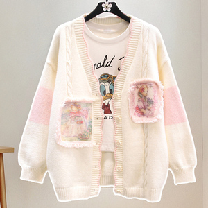 Hot New Fairy <span class=keywords><strong>Bear</strong></span> <span class=keywords><strong>Pull</strong></span> en tricot <span class=keywords><strong>Pull</strong></span> à manches longues Cardigan <span class=keywords><strong>Manteau</strong></span> en tricot pour l'automne hiver - Product Image 1
