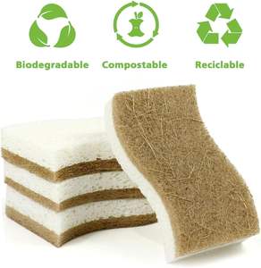 Esponja de Cocina Natural Biodegradable de Sisal Popular, Esponja Exfoliante de Celulosa y Coco Compostable, Esponja Ecológica - Product Image 3