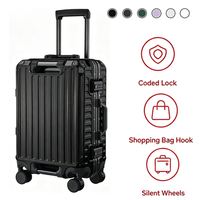 Valise rigide à roulettes pivotantes, porte-gobelet pliable, poignée télescopique, serrure à code TSA, valise de voyage, logo personnalisé, vente en gros