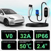 Chargeurs rapides portables AC EV de type 2 7kW 32A de la marque E-Mingze, état neuf, pour voitures électriques