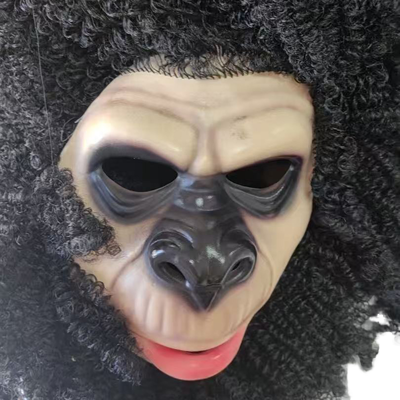 Máscara 3D De Mono Chimpancé Media Cara – Disfraz De Halloween Y Carnaval, Ligera De EVA Para Hombres Y Mujeres, Ideal Para Fiestas De Disfraces