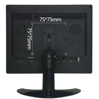 Monitor Táctil Cuadrado de 8 Pulgadas con Pantalla Resistiva, Monitor Táctil USB con Conexión VGA HDMI