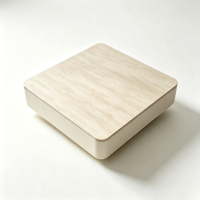 Table basse carrée incurvée en travertin et beige pour la décoration intérieure, appartement, villa, salon, hall d'hôtel, directement de l'usine, hauteur 32 cm