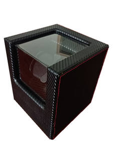 Fábrica al por mayor T3 automático mecánico de madera + cuero reloj Winder caja reloj Shaker 2 ranuras función Simple varios colores - Product Image 5