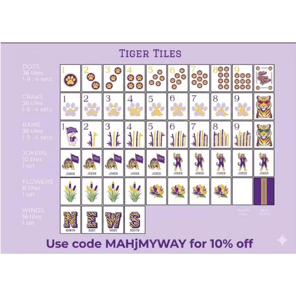 Layering Mat Mardijong tiger Tiles Mahjong Tiles Acrylic Luxury 160 Mahjong Tiles ...
