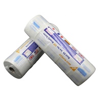 Bandes de papier jetables pour salon de coiffure, pièces, 5 rouleaux par paquet, blanches, à volants, accessoire pour coupe de cheveux, vente en gros