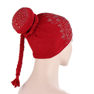 HZO-18106 chignon et tresse femmes Turban tête Wrap torsadé tresse casquette <span class=keywords><strong>chimio</strong></span> Cancer cheveux couverture chapeau - Product Image 6