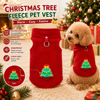 Vêtements d'hiver en gros pour chiens, pull en polaire motif sapin de Noël pour chiots de petite race Teddy, vêtements pour animaux de compagnie, fournisseur