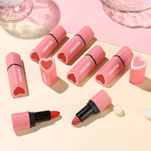 Manufacturer Bulk Wholesale Cute Heart <strong>Lipstick</strong> Female Velvet Mist Matte Mist Matte Love Nude <strong>Pink</strong> <strong>Lipstick</strong> <strong>Lipstick</strong>